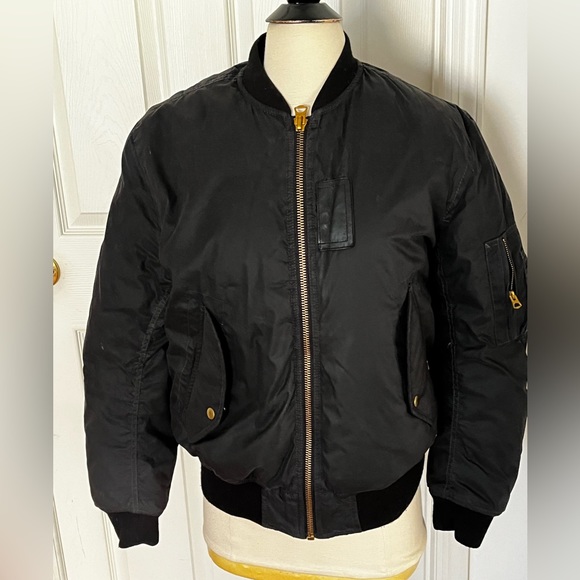 ACNE Studio Black Bomber Jacket 46 Preowned - Picture 3 of 9